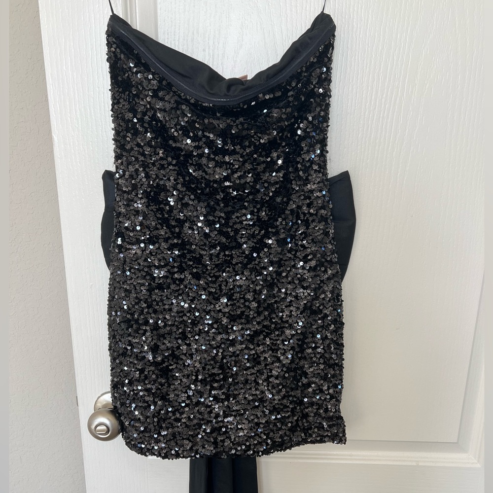 Black mini dress